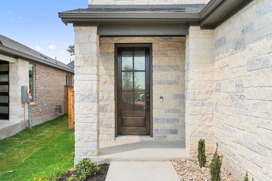 Exterior details and patio area of a home in Terrace Collection at Heritage, Dripping Springs (Image 16). Exterior details and patio area of a home in Terrace Collection at Heritage, Dripping Springs (Image 16).