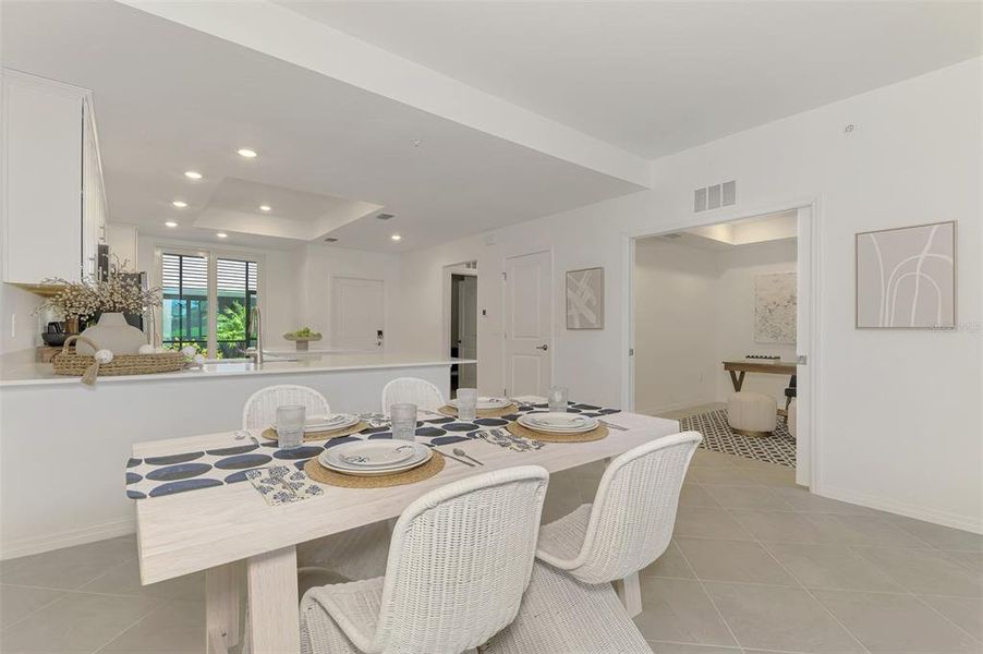 Furnished interior view inside a new home in Wellen Park Golf & Country Club, Venice (Image 38).
