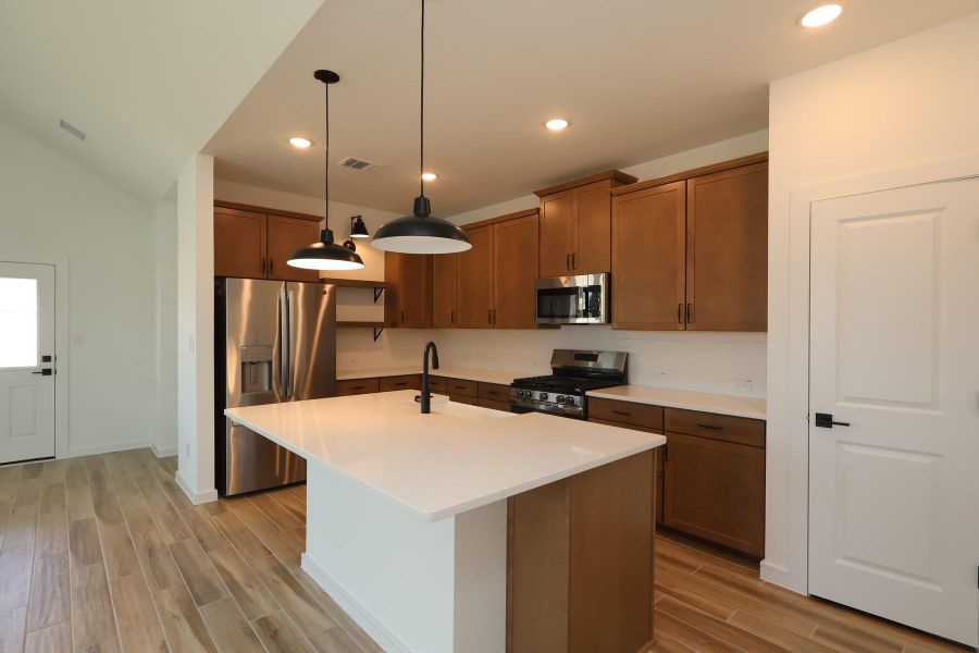 Gourmet island kitchen