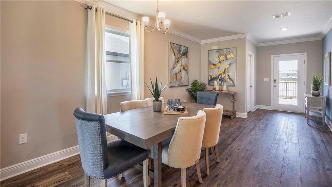 Model home - actual features may vary.