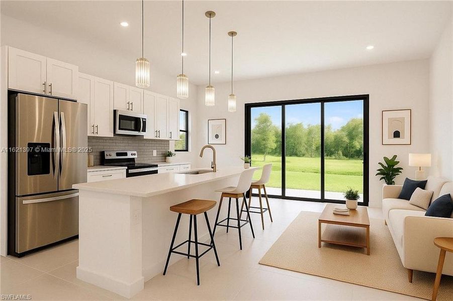 Furnished interior view inside a new home in , Naples (Image 9).