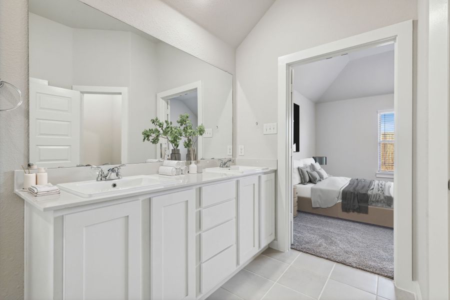 Primary Bathroom in the Jade II home plan by Trophy Signature Homes – REPRESENTATIVE PHOTO Primary Bathroom in the Jade II home plan by Trophy Signature Homes – REPRESENTATIVE PHOTO
