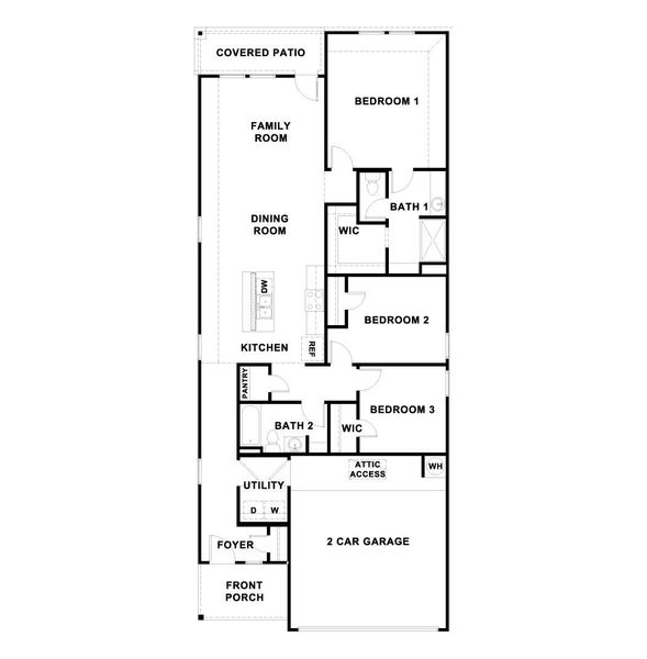 2D floor plan layout of this home in Durango, Mustang Ridge, TX (Image 5).