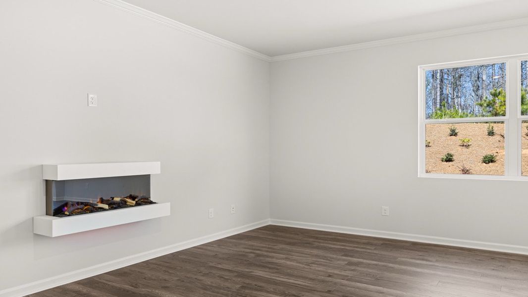 Representative unfurnished interior of a home built from the HALTON by D.R. Horton in Thompson Ridge, Dallas (Image 26). Representative unfurnished interior of a home built from the HALTON by D.R. Horton in Thompson Ridge, Dallas (Image 26).