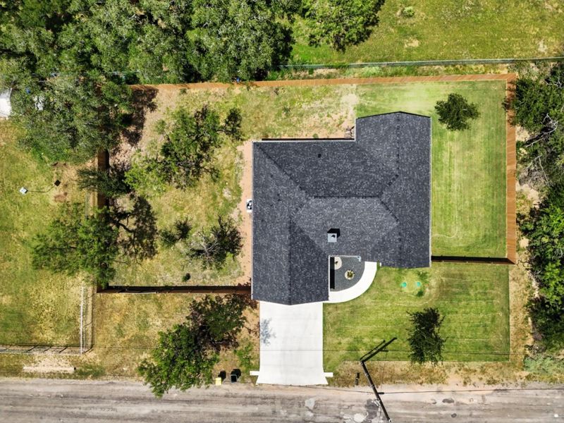 View from above of property