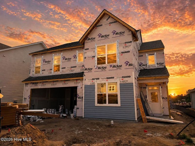 In-progress construction of a new home in Coastal Haven, Leland, NC (Image 22).