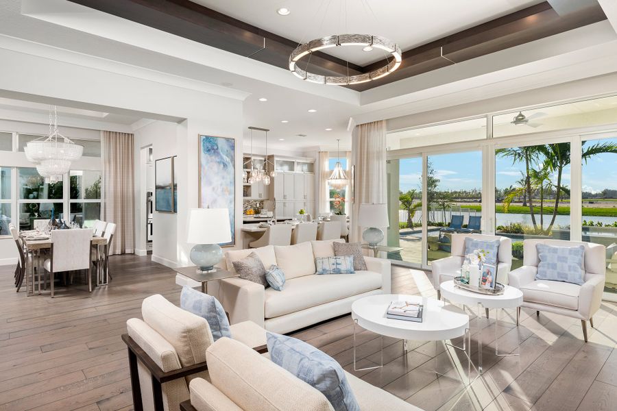 Representative furnished interior of a home built from the Carlyle by GL Homes in Valencia Grand (55+), Boynton Beach (Image 7).