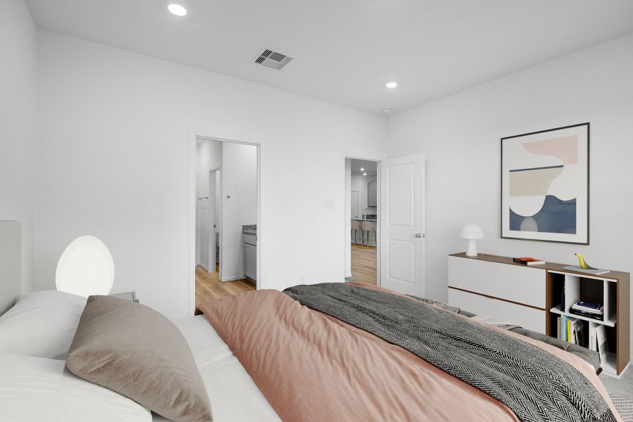 Furnished interior view inside a new home in Brookewater 45s, Rosenberg (Image 13).