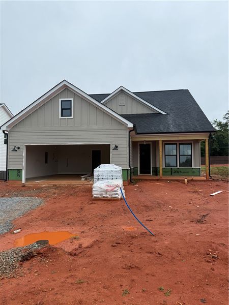 New construction with clean lines and an inviting