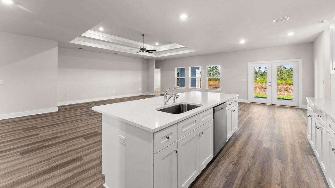 Representative furnished interior of a home built from the The Mckenzie by D.R. Horton in Liberty, Panama City (Image 8).