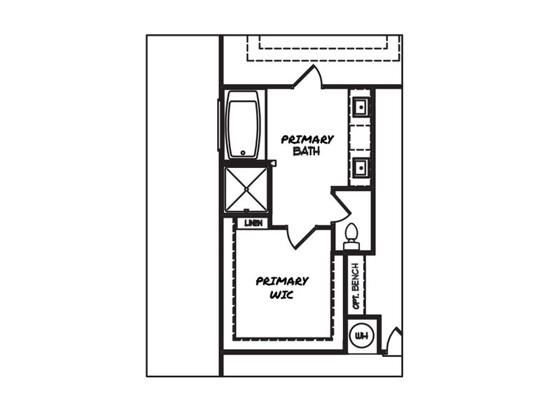 2D floor plan layout for the The Rosewood by My Home Communities in Magnolia Ridge, Monroe, GA (Image 4).