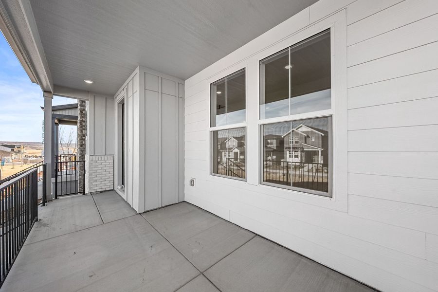 Exterior details and patio area of a home in Trumark Homes at Sterling Ranch, Littleton (Image 4).