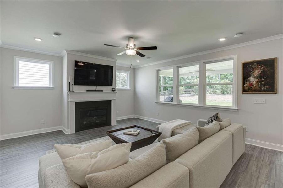 Furnished interior view inside a new home in Overlook at Lanier, Buford (Image 33).