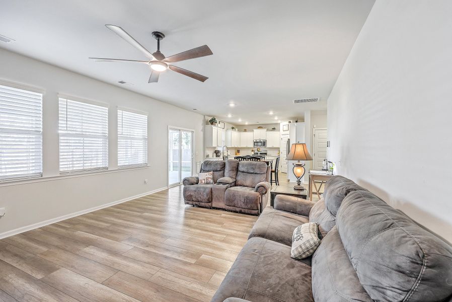 Furnished interior view inside a new home in Limehouse Village: Arbor Series, Summerville (Image 9). Furnished interior view inside a new home in Limehouse Village: Arbor Series, Summerville (Image 9).