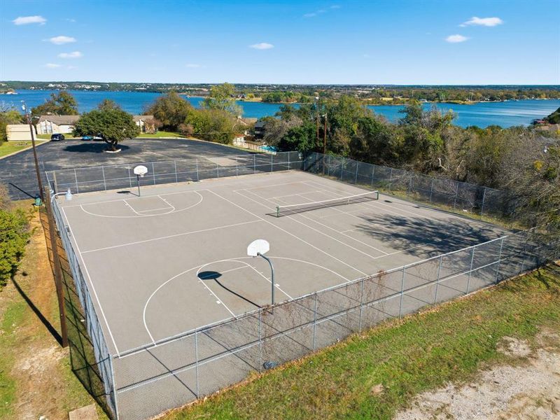 Sports courts in walking distance to house.