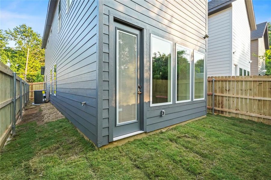 Exterior details and patio area of a home in , Dallas (Image 14). Exterior details and patio area of a home in , Dallas (Image 14).