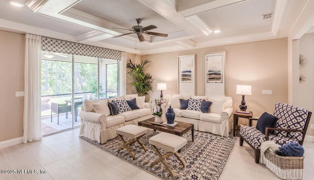 Furnished interior view inside a new home in Silver Falls Single Family at SilverLeaf: Silver Falls 60s at SilverLeaf, St. Augustine (Image 23).