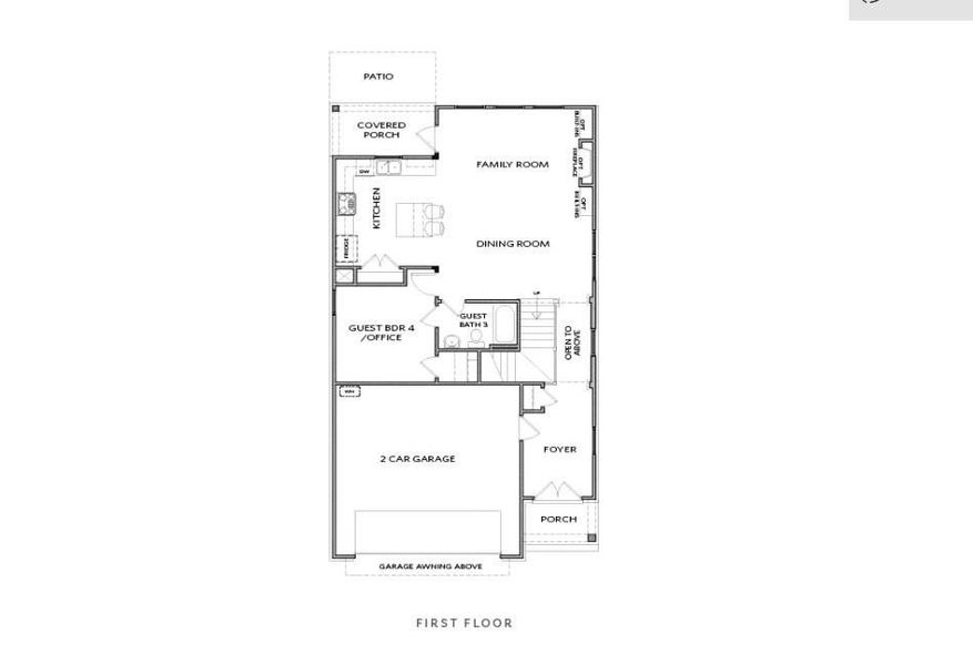 2D floor plan layout of this home in Palisades Single Family, Cumming, GA (Image 4).