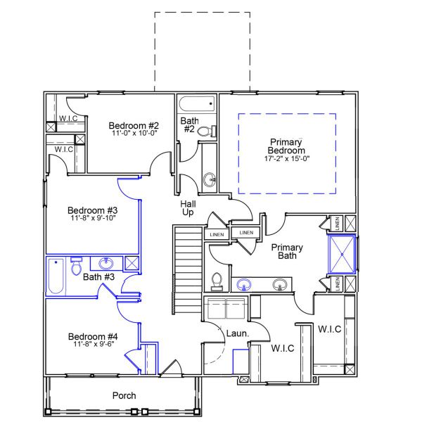 2D floor plan layout of this home in Grand Park, Leland, NC (Image 5). 2D floor plan layout of this home in Grand Park, Leland, NC (Image 5).