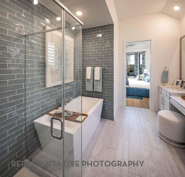 Furnished interior view inside a new home in Sandbrock Ranch, Aubrey (Image 12).