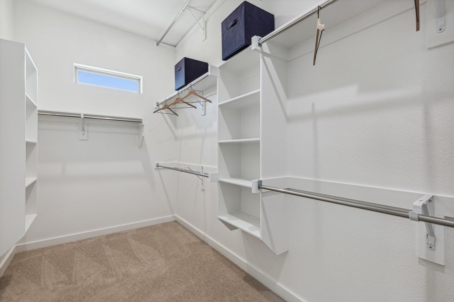 Primary Closet in the Van Gogh II home plan by Trophy Signature Homes – REPRESENTATIVE PHOTO