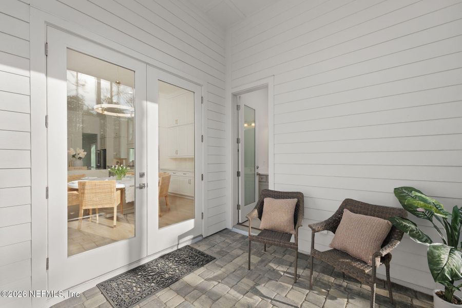 Exterior details and patio area of a home in Nocatee, Ponte Vedra (Image 31). Exterior details and patio area of a home in Nocatee, Ponte Vedra (Image 31).