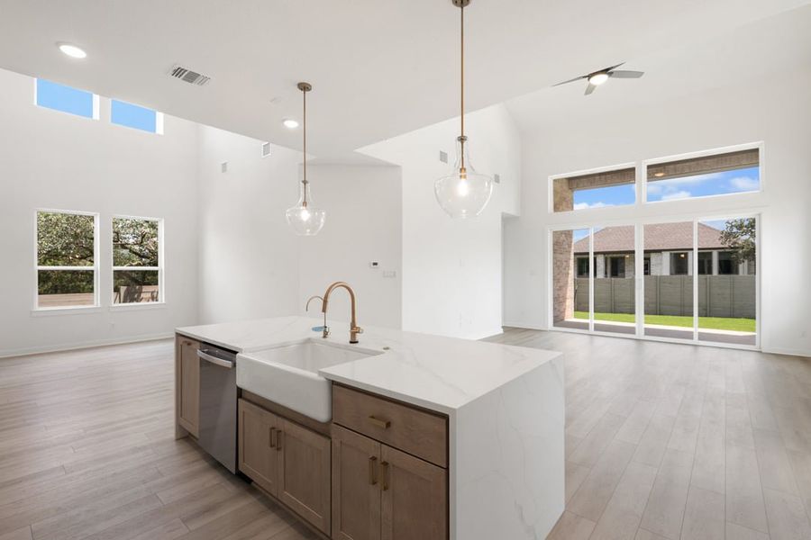 Furnished interior view inside a new home in Arbor Collection At Wolf Ranch, Georgetown (Image 9).