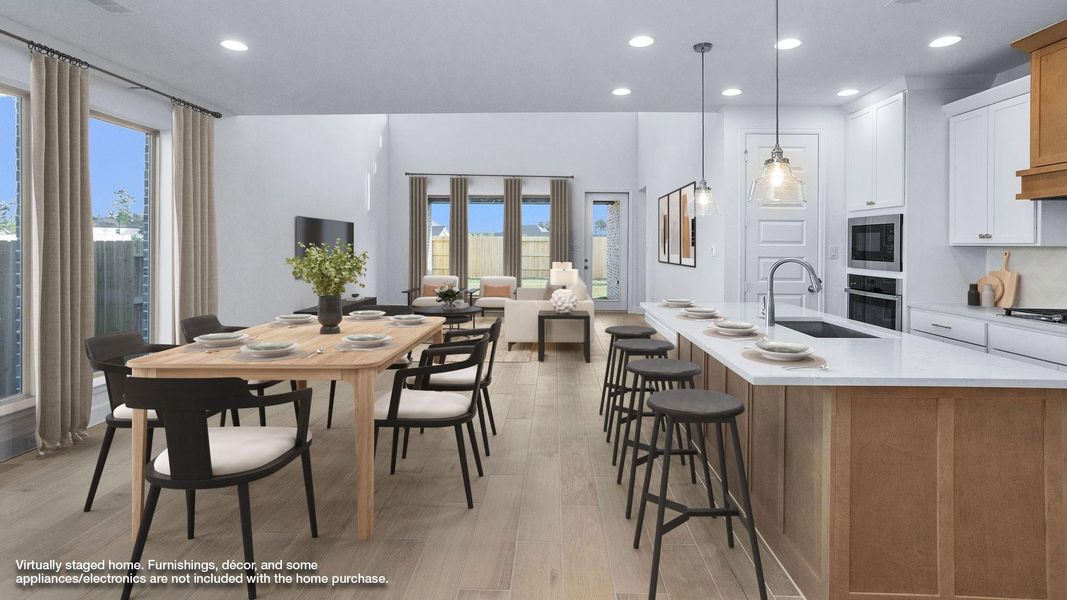 Furnished interior view inside a new home in Artavia 45', Conroe (Image 5).