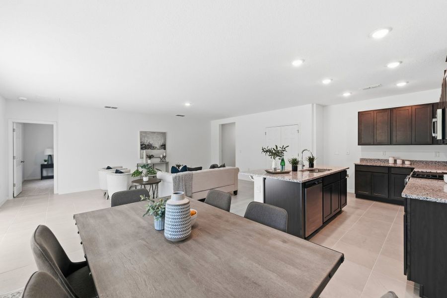 Furnished interior view inside a new home in Eagletail Landings, Howey-in-the-Hills (Image 6).