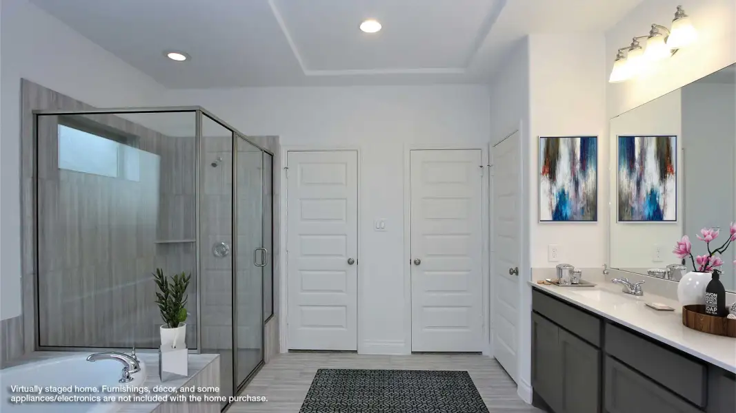 Furnished interior view inside a new home in Grand Central Park, Conroe (Image 8).