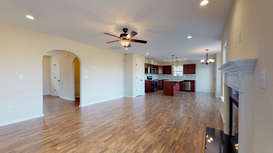 Representative unfurnished interior of a home built from the Rockbridge by Bill Clark Homes in Davenport Farms, Winterville (Image 52).