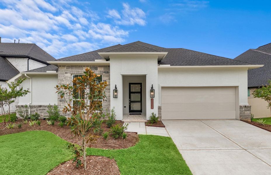 Exterior details and patio area of a home in Audubon 60', Magnolia (Image 25).