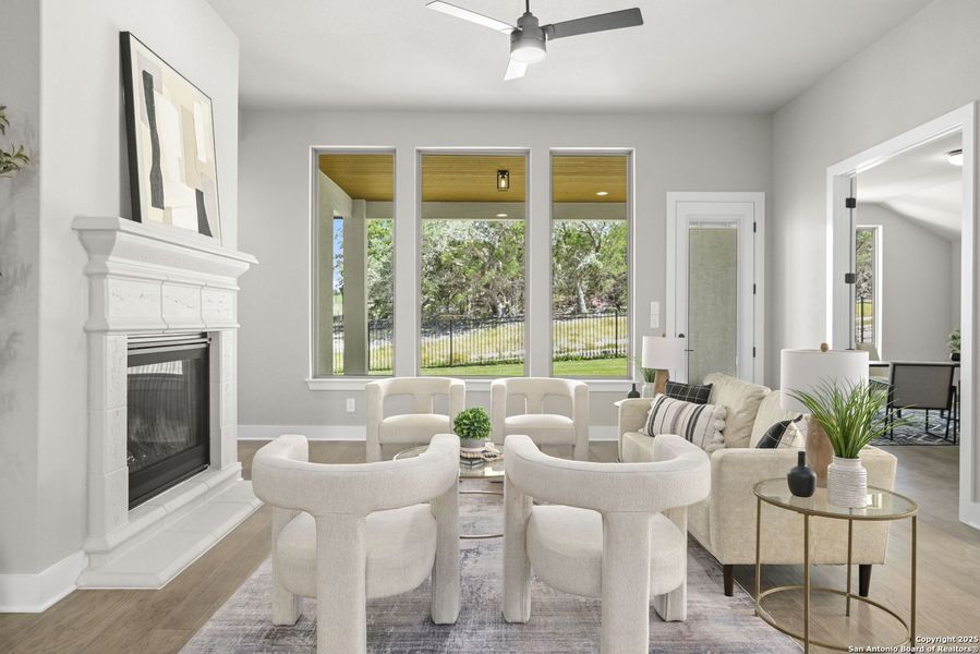 Furnished interior view inside a new home in Esperanza - 70', Boerne (Image 8).