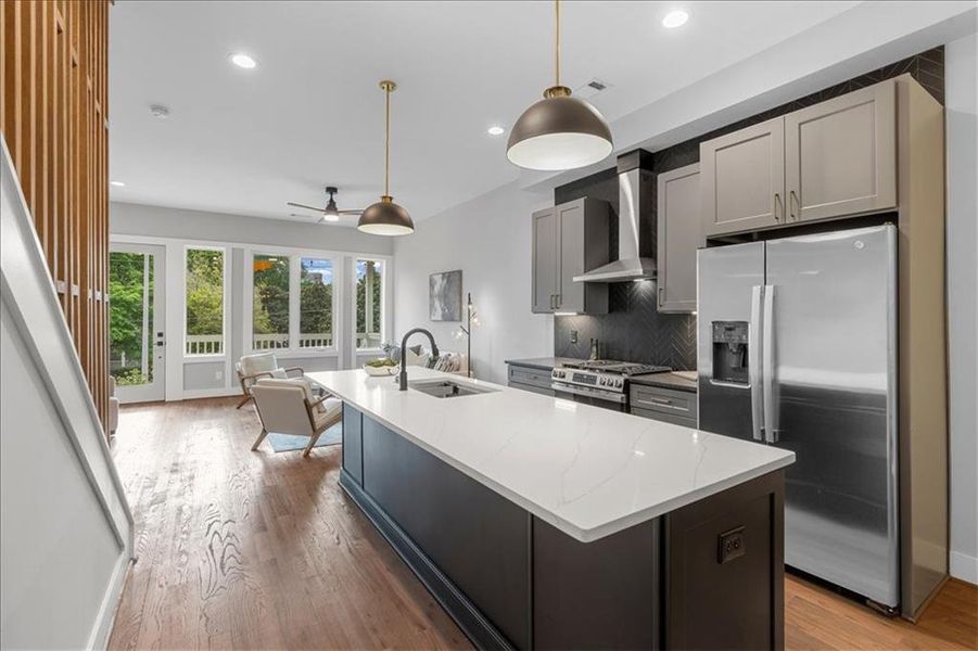 Furnished interior view inside a new home in , Atlanta (Image 14).
