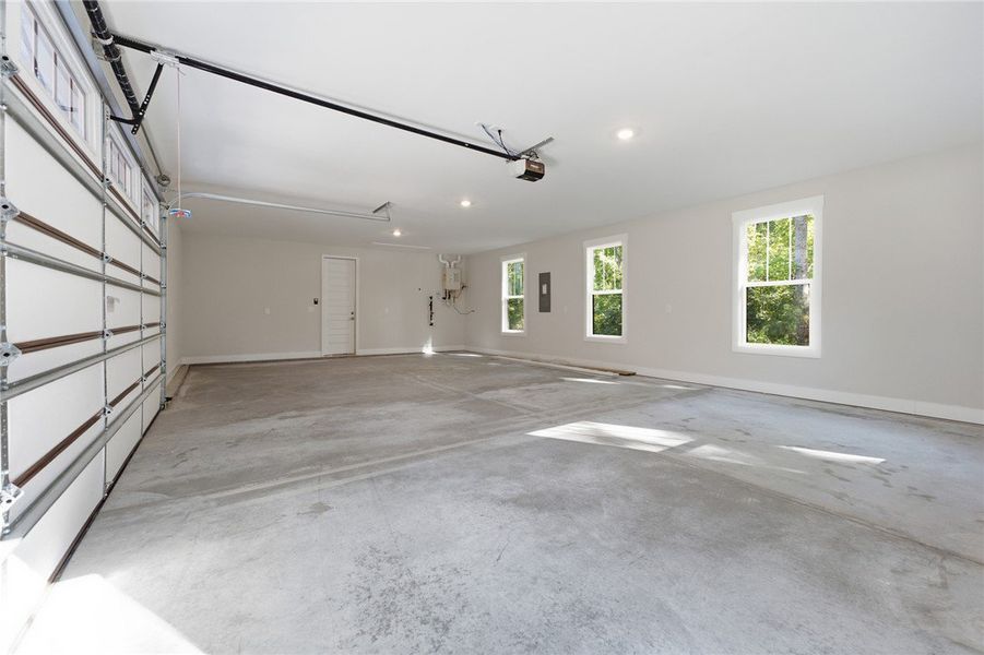 Natural light streams through multiple windows ont