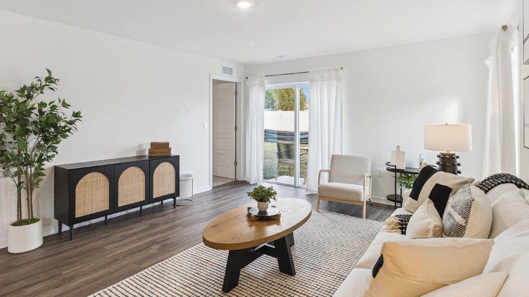 Furnished interior view inside a new home in Leoma's Landing, Lake Wales (Image 5). Furnished interior view inside a new home in Leoma's Landing, Lake Wales (Image 5).