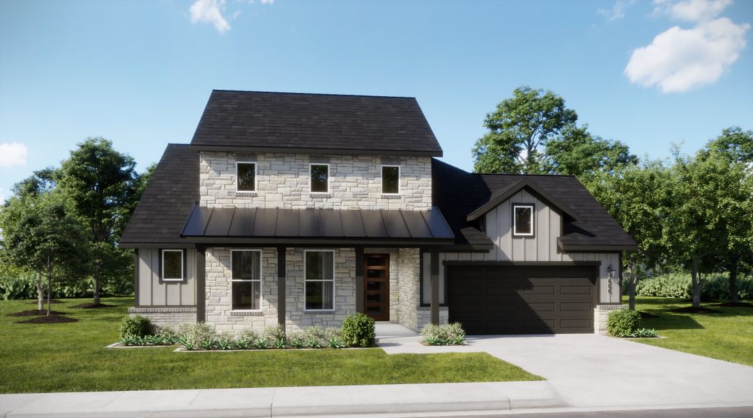 Representative exterior photo of a completed home built from the Solara by Risewell Homes in Myrtle Creek, Waxahachie, TX (Image 3).