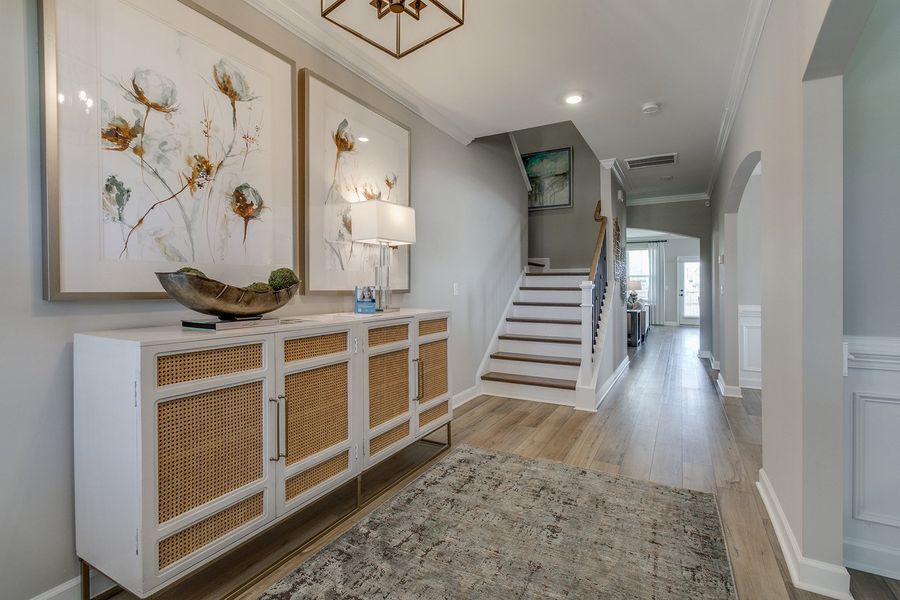 Representative furnished interior of a home built from the Yates - Vanguard Collection by Mungo Homes in Georgias Landing, Raleigh (Image 3).