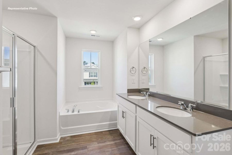 Furnished interior view inside a new home in Reedy Creek Preserve, Charlotte (Image 4).