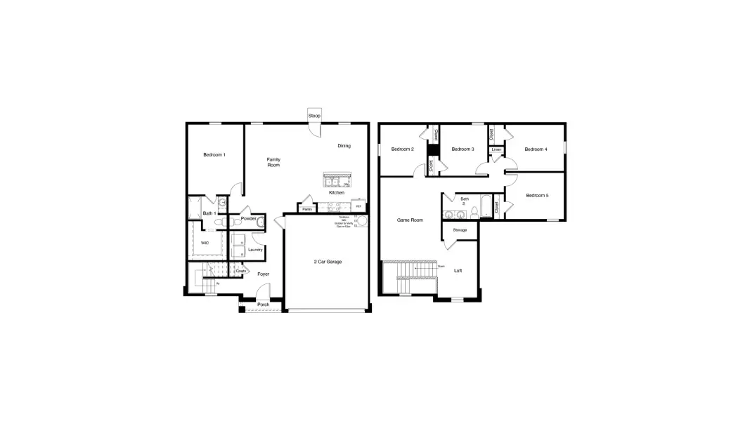 2D floor plan layout of this home in Sunnycreek, Crowley, TX (Image 3).