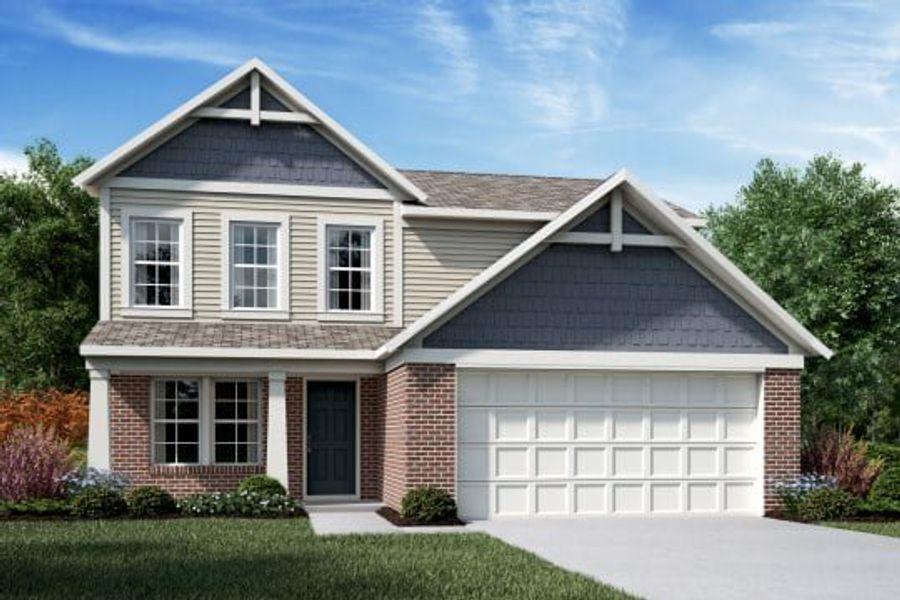 Representative exterior photo of a completed home built from the Wesley by Fischer Homes in Cherry Glen, Euharlee, GA (Image 13).