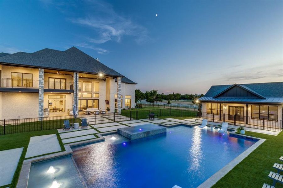 View of Guest House aligned with 20x40 saltwater pool View of Guest House aligned with 20x40 saltwater pool