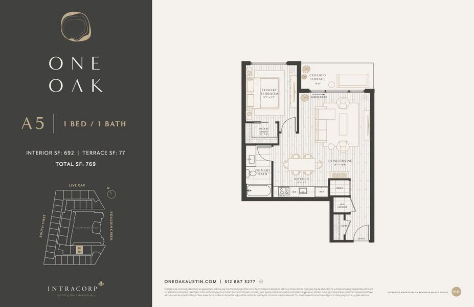 2D floor plan layout of this home in One Oak, Austin, TX (Image 4).