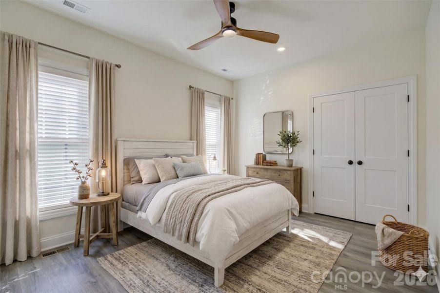Virtually staged bedroom 2