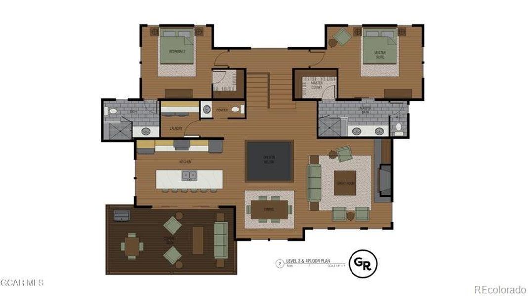 2D floor plan layout of this home in , Granby, CO (Image 2). 2D floor plan layout of this home in , Granby, CO (Image 2).