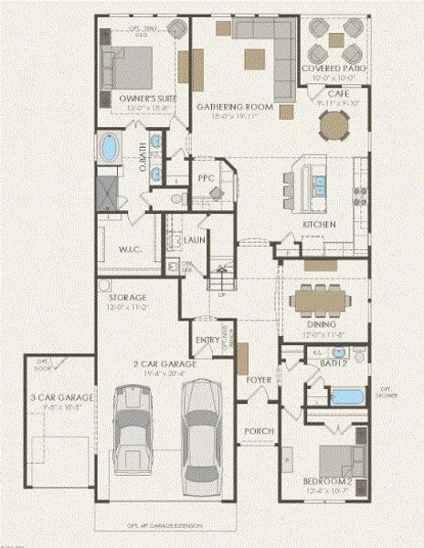 Pulte Homes, Mooreville floor plan