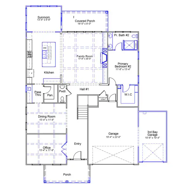 2D floor plan layout of this home in Indigo at Abbey Preserve, Wilmington, NC (Image 3). 2D floor plan layout of this home in Indigo at Abbey Preserve, Wilmington, NC (Image 3).