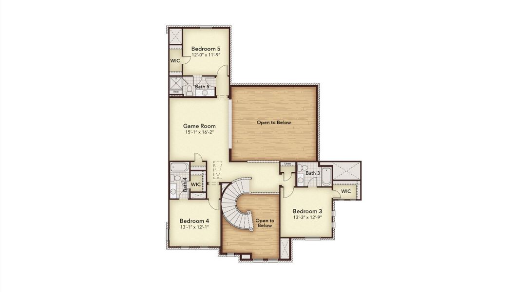2D floor plan layout for the Hancock by Kindred Homes in Discovery Lakes, Rockwall, TX (Image 3). 2D floor plan layout for the Hancock by Kindred Homes in Discovery Lakes, Rockwall, TX (Image 3).