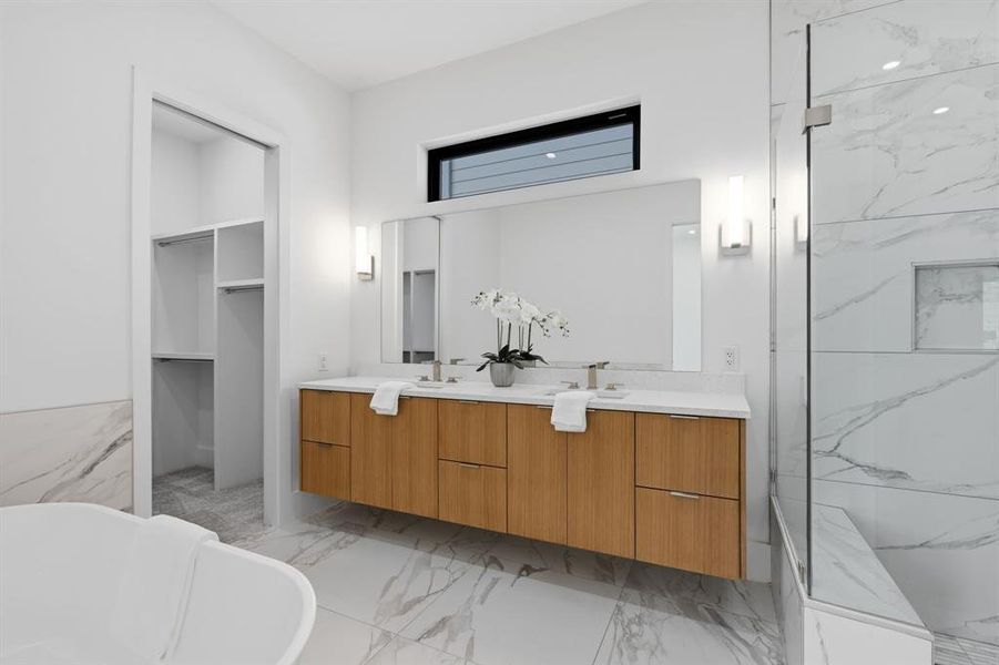 Furnished interior view inside a new home in , Dallas (Image 26).