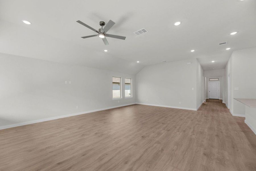 Living and Dining Area in the Pecos home plan by Trophy Signature Homes – REPRESENTATIVE P